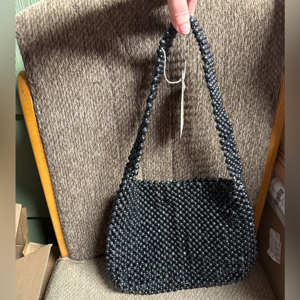 A New Day Beaded Shoulder Bag Womens Black Purse Ethically Crafted Target